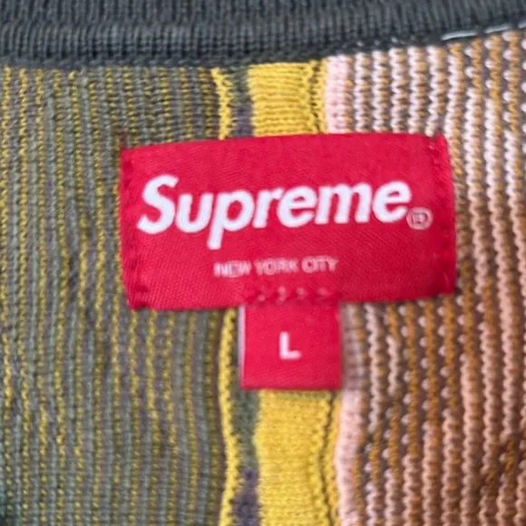 Supreme Olive and Mustard Patterned Polo - Picture 2 of 2